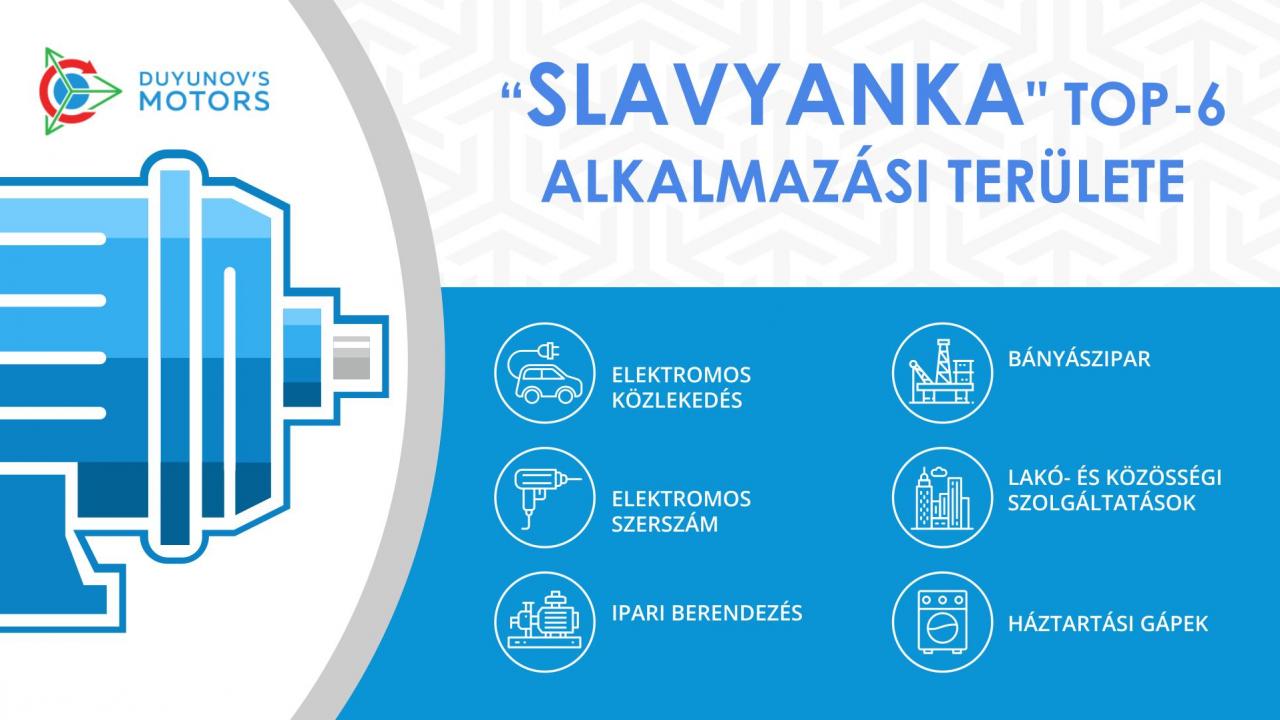 A "Slavyanka" technológia TOP-6 alkalmazási területe