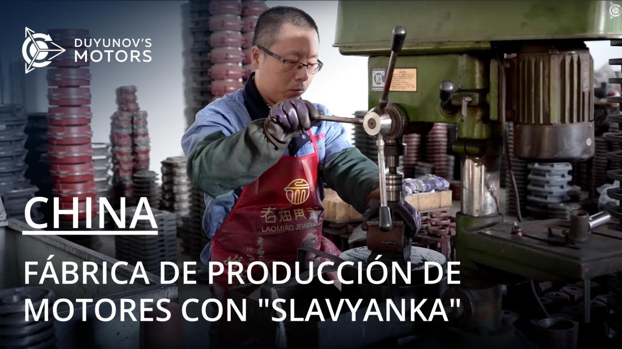 En la fábrica de producción de motores con "Slavyanka" en China