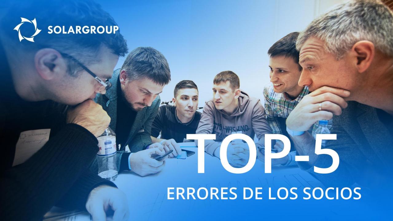 TOP-5 de errores de los socios