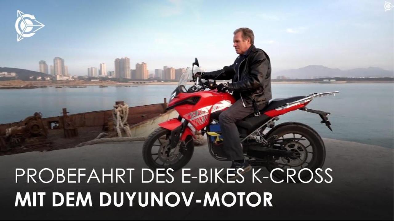 Probefahrt des E-Bikes K-Cross in Weihai