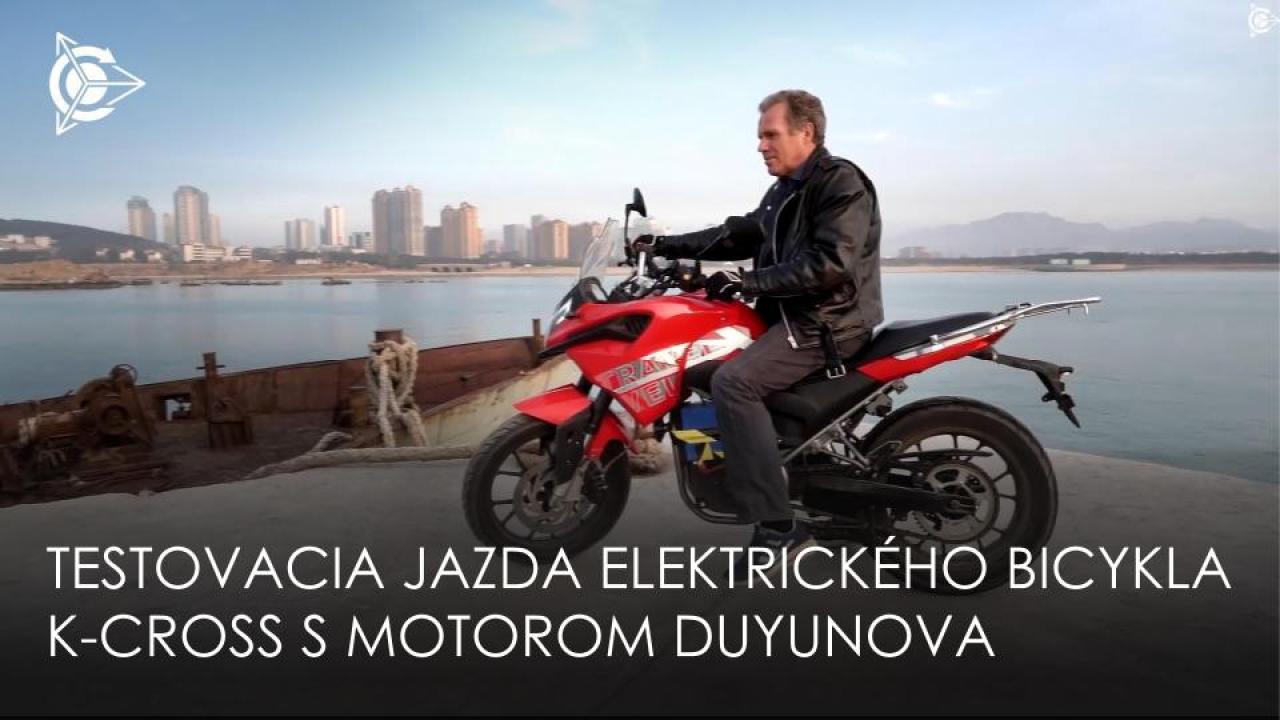 Testovacia jazda elektrického bicykla K-Cross vo Weihai