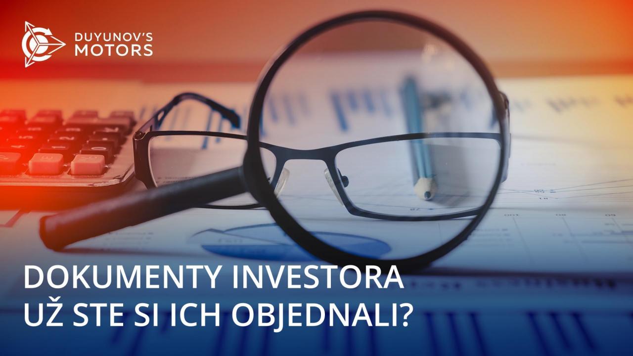 Prečo každý investor projektu si musí objednať papierovú verziu dokumentov?