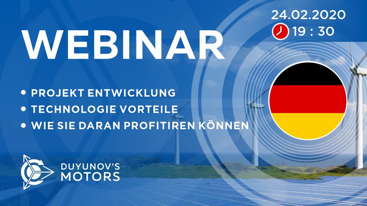 Deutschland. Präsentation vom Duyunov-Projekt: über die Technologie, Investitionen und die Zukunft der Gesellschaft