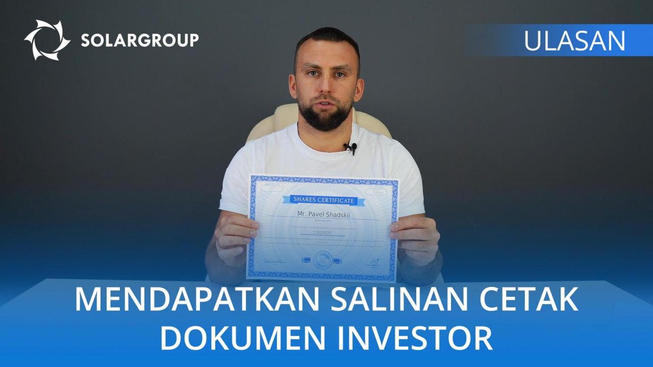 Mendapatkan salinan cetak dokumen investor /// Ulasan