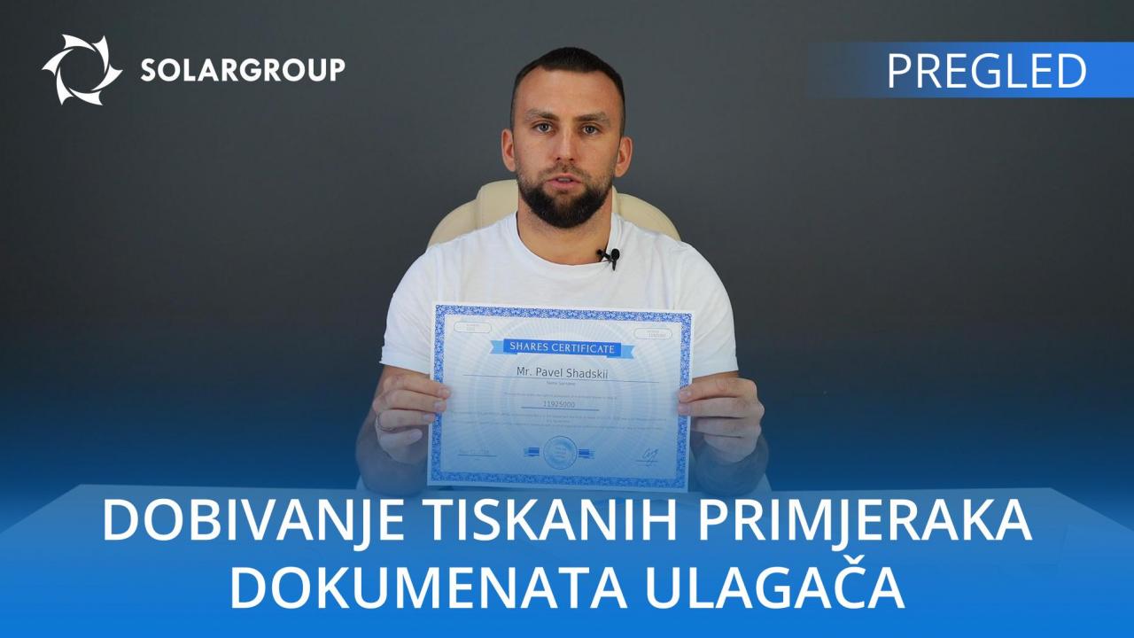 Dobivanje tiskanih primjeraka dokumenata ulagača /// Pregled