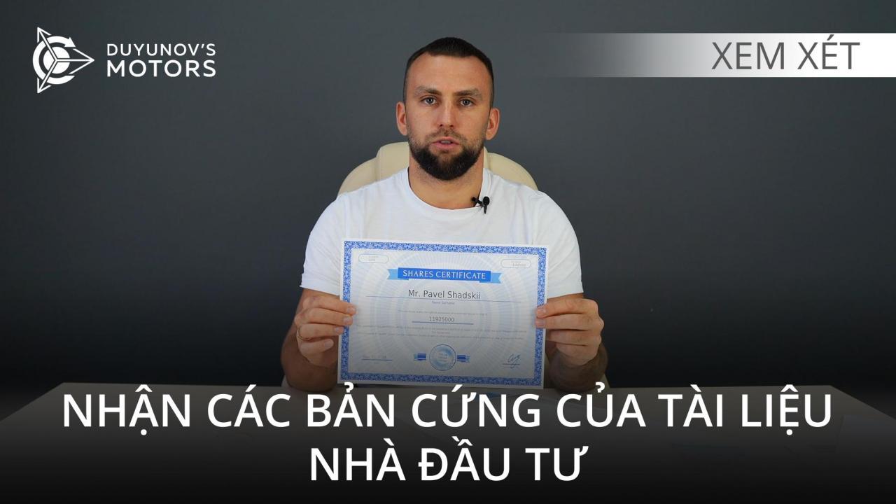 Nhận các bản cứng của tài liệu nhà đầu tư /// Xem xét