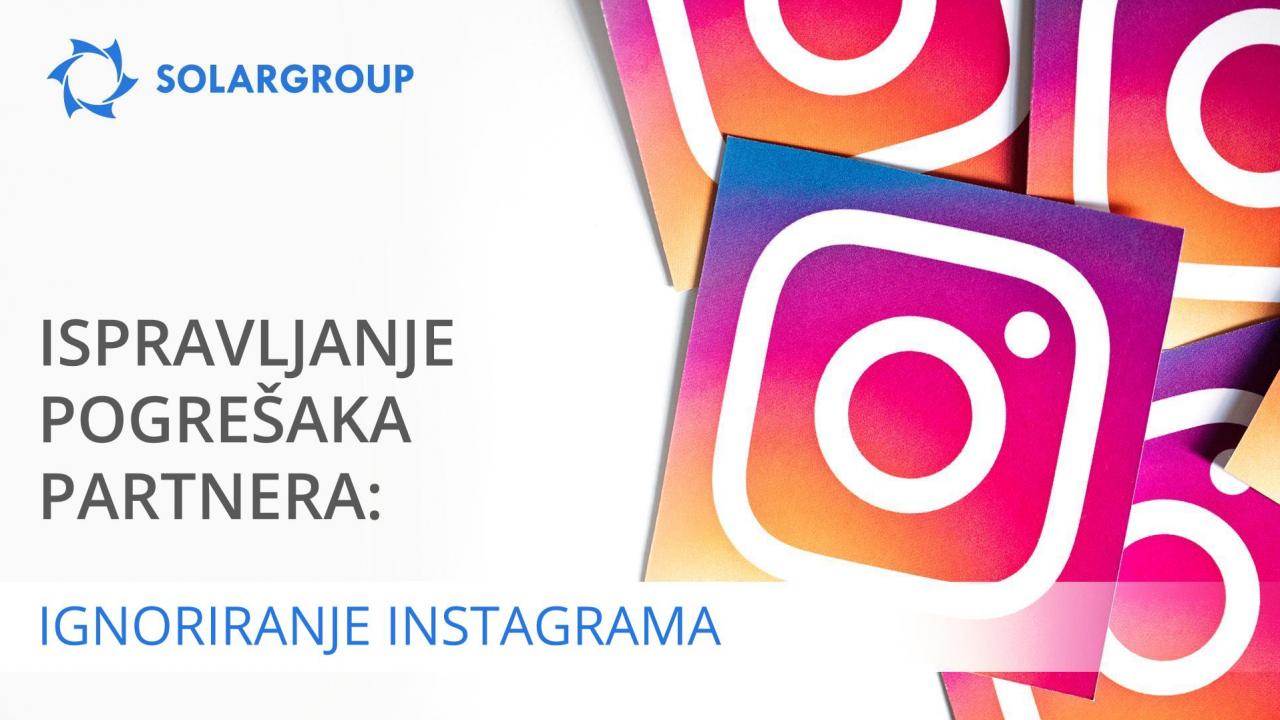 Ispravljanje pogrešaka partnera: ignoriranje Instagrama