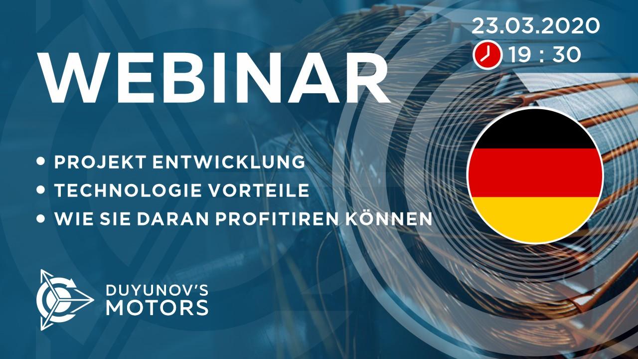 Deutschland. Präsentation vom Duyunov-Projekt: über die Technologie, Investitionen und die Zukunft der Gesellschaft