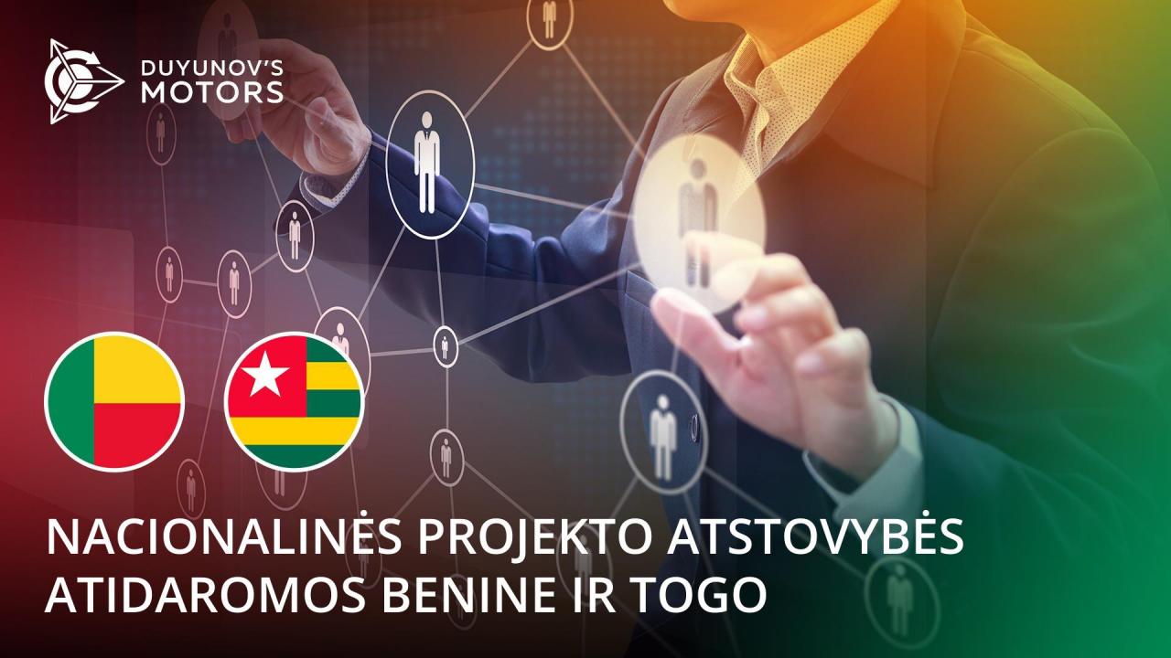 Nacionalinės projekto atstovybės atidaromos Benine ir Togo