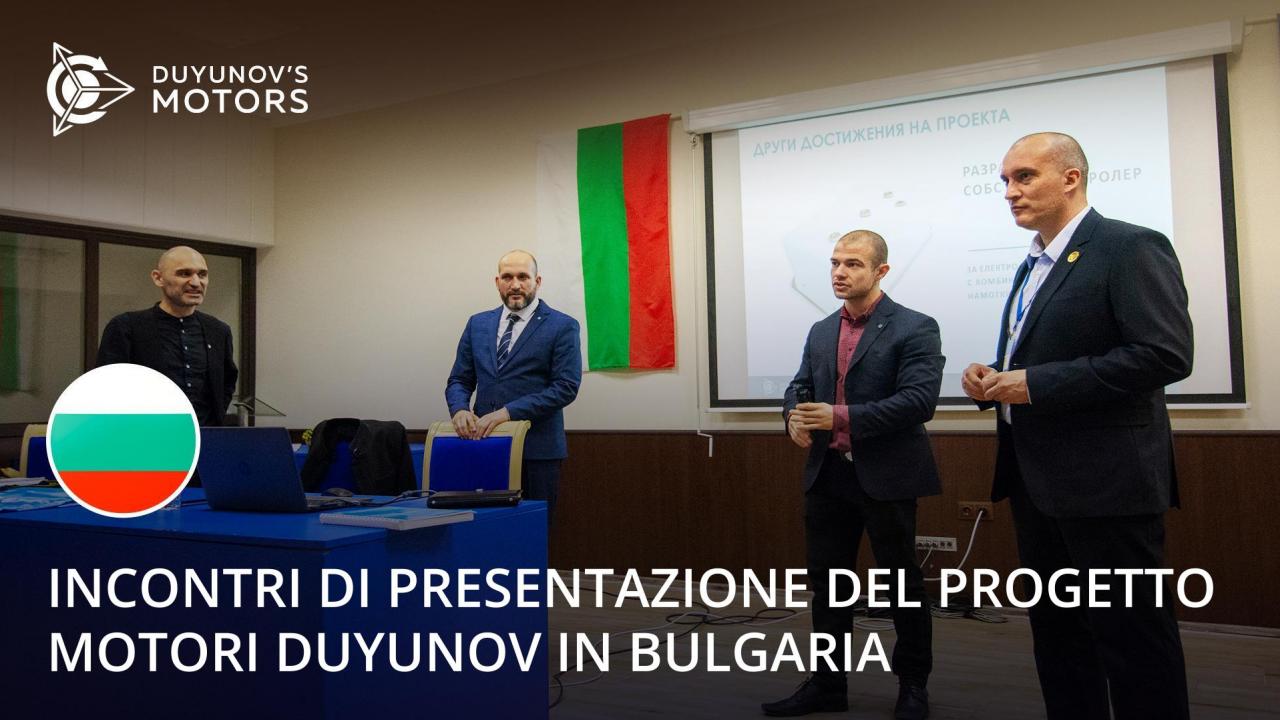 Incontri di presentazione del progetto Motori Duyunov in Bulgaria