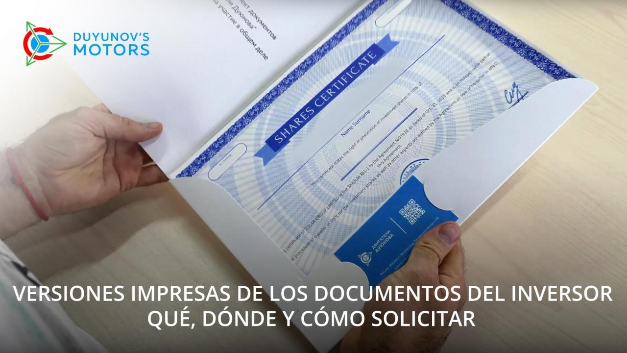 Versiones impresas de los documentos del inversor: qué, dónde y cómo solicitar