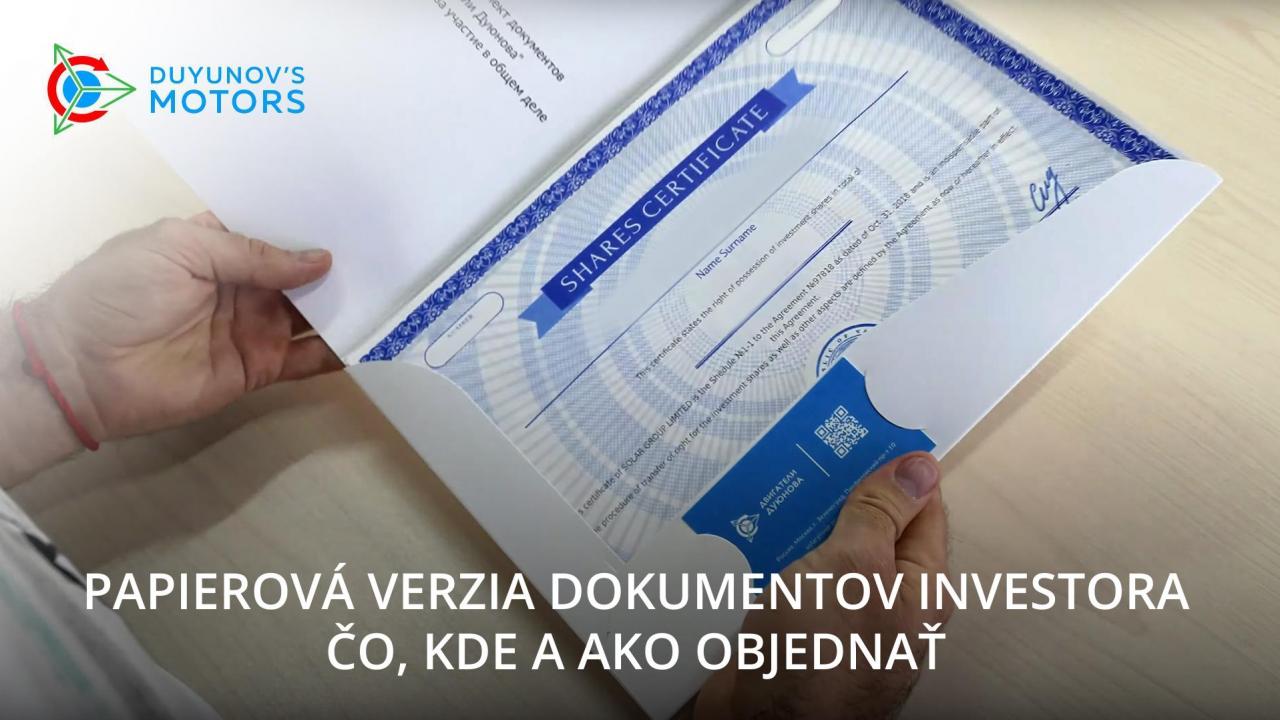 Papierová verzia dokumentov investora: čo, kde a ako objednať