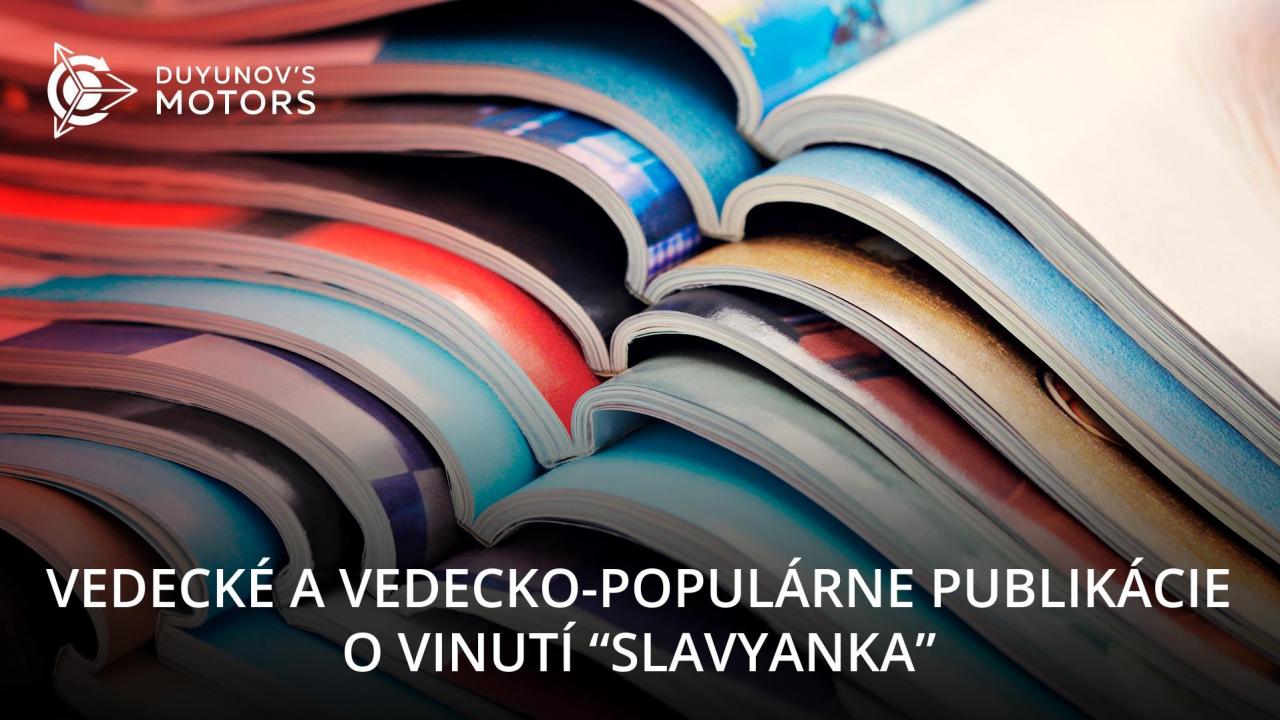 Vedecké a vedecko-populárne publikácie o vinutí "Slavyanka"