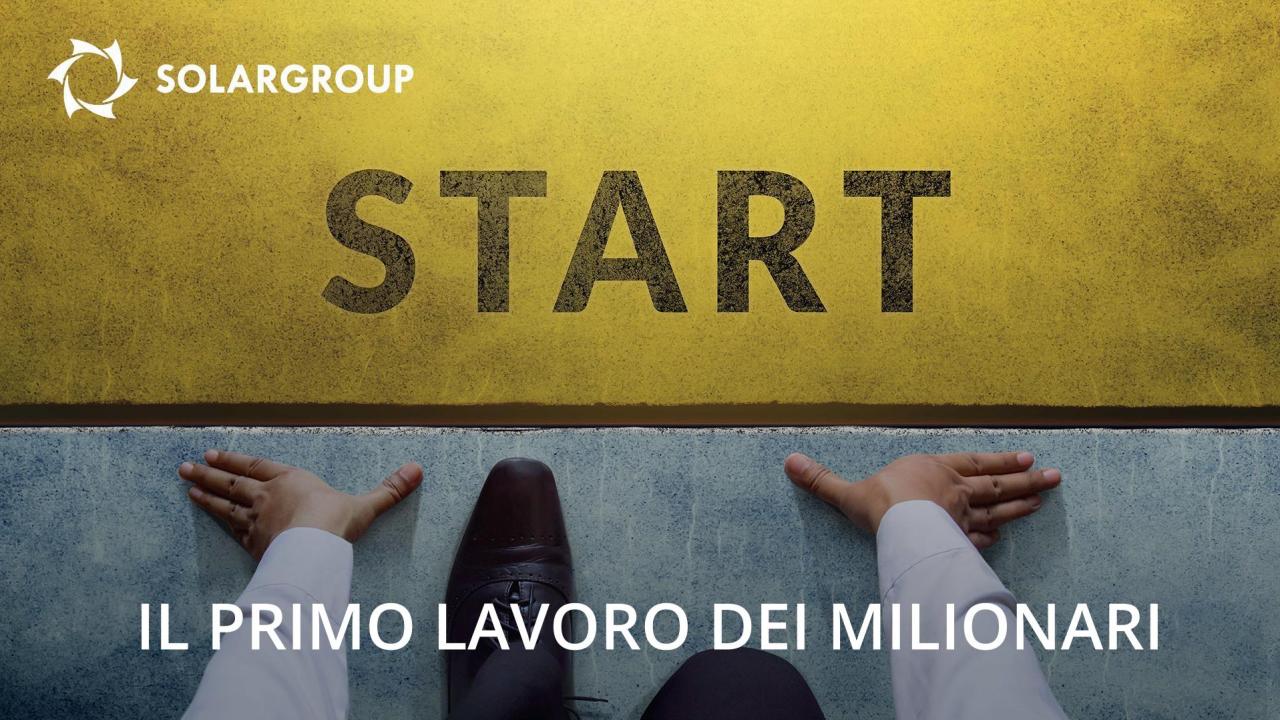 Il primo lavoro dei milionari