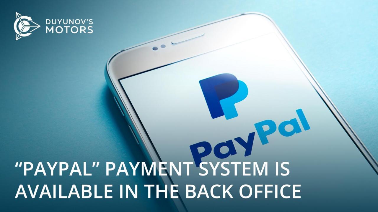 The PayPal payment system is available in the project's back office