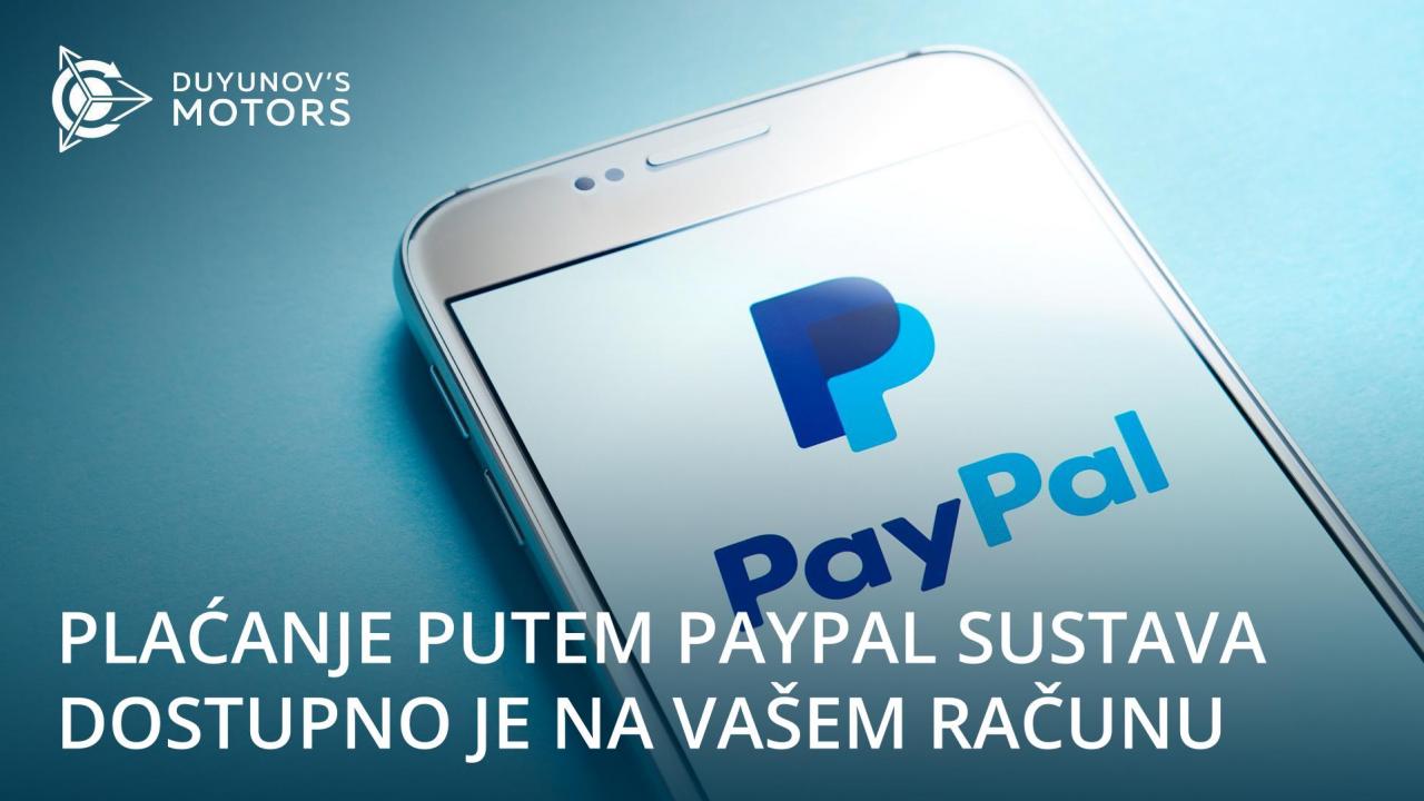 Sustav plaćanja "PayPal" dostupan je na osobnom računu projekta