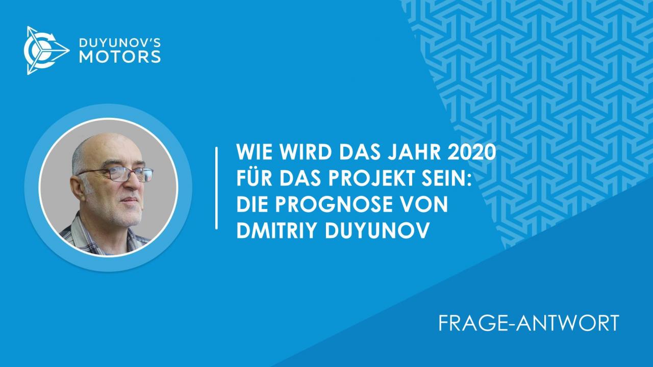 Frage-Antwort | Wie wird das Jahr 2020 für das Projekt sein: die Prognose von Dmitriy Duyunov