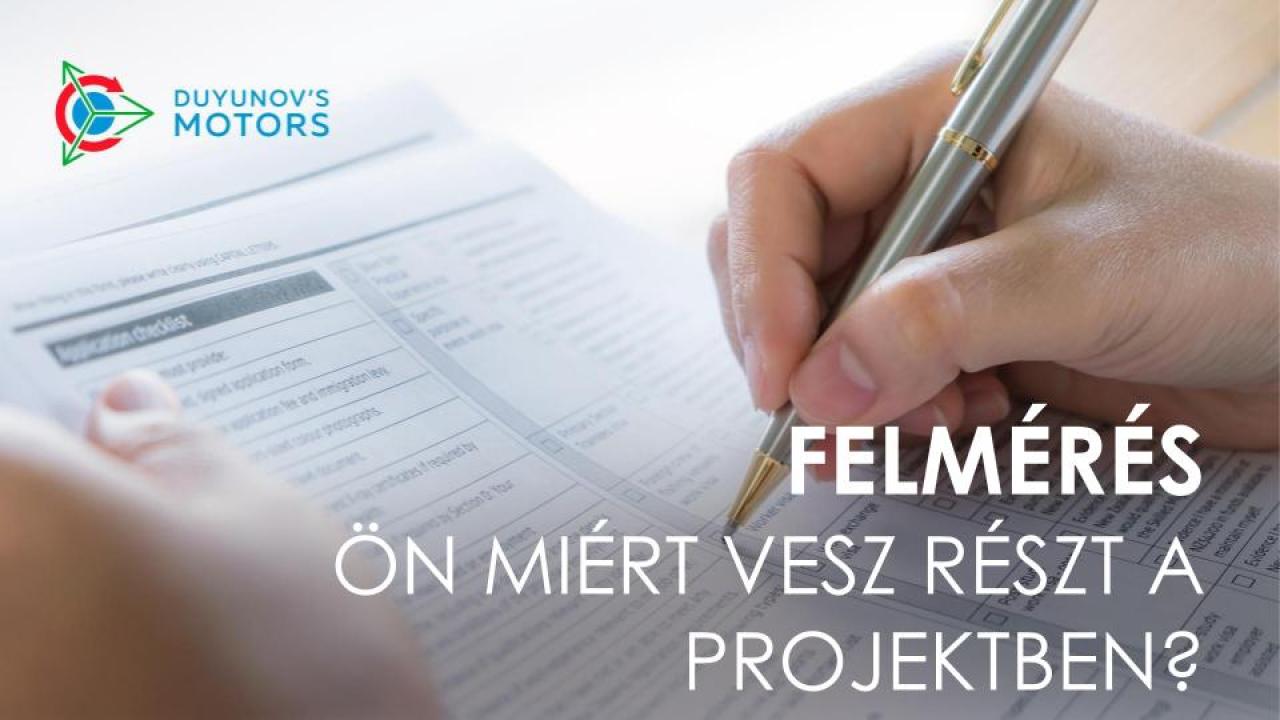 Felmérés! Ön miért vesz részt a projektben?