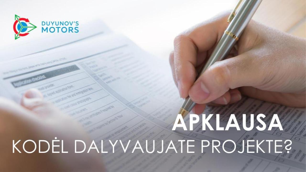 Apklausa! Kodėl dalyvaujate projekte?