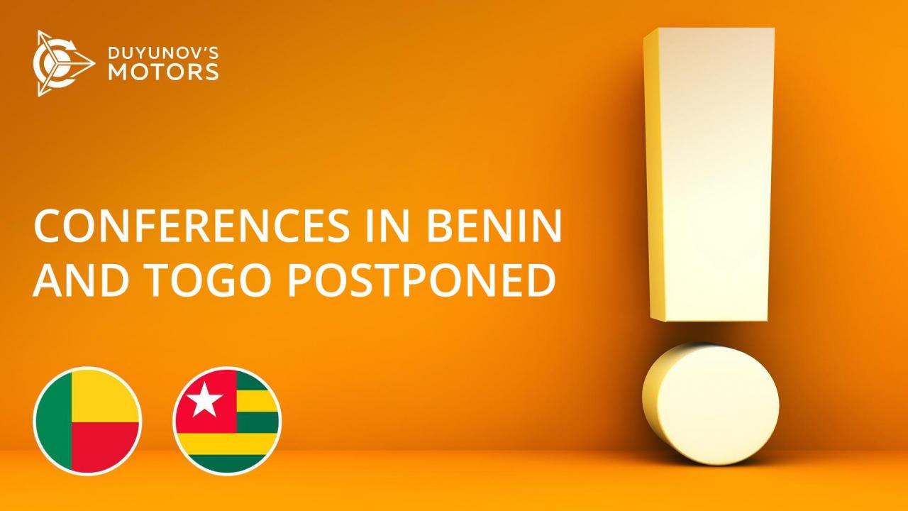 Conferences to celebrate the opening of SOLARGROUP's national representative offices in Benin and Togo have been postponed