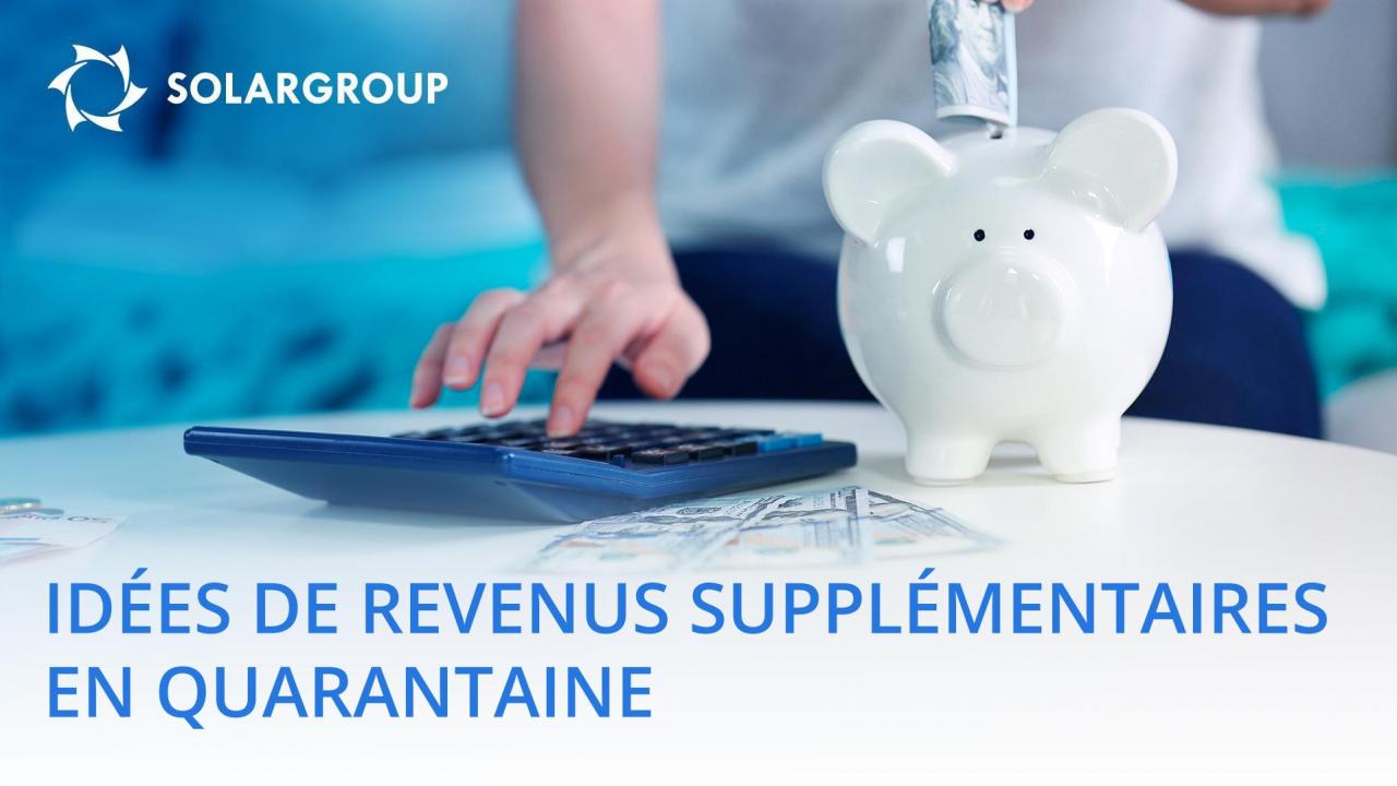 Idées de revenus supplémentaires en quarantaine