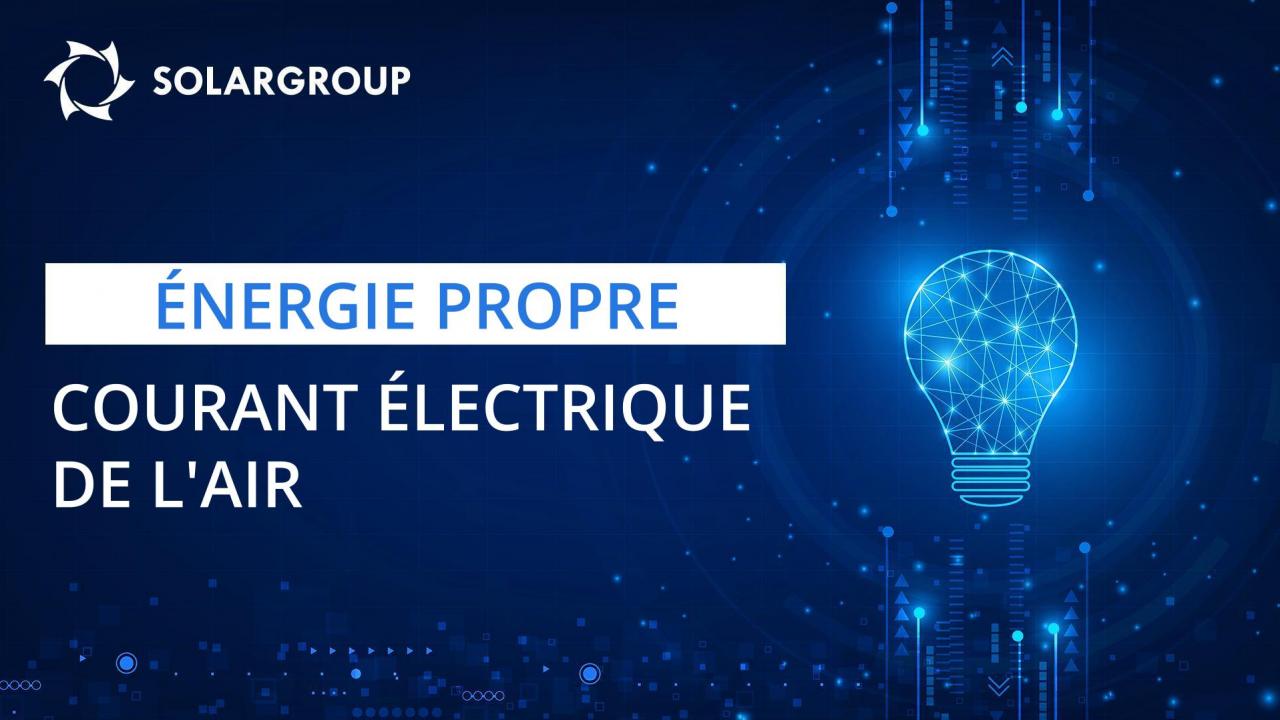 Énergie propre: courant électrique de l'air