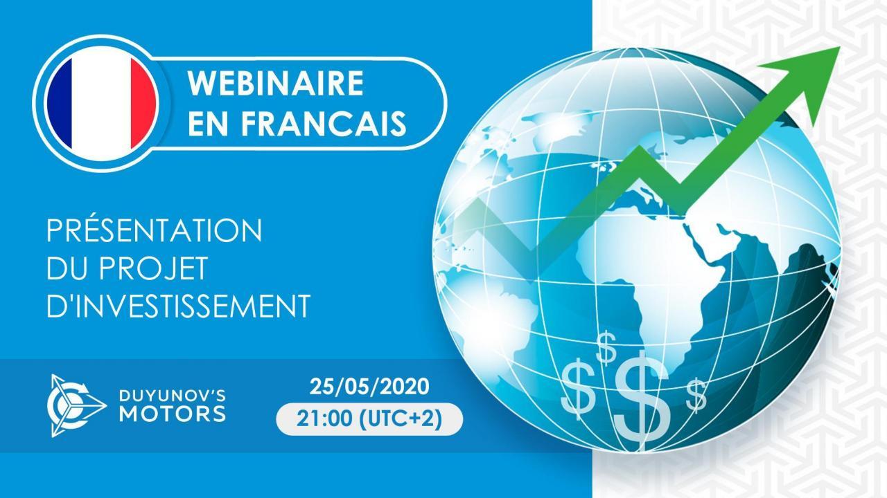 France. Présentation du projet d'investissement des "Moteurs Duyunov”