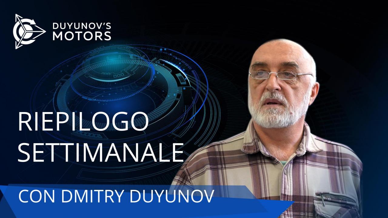 Riepilogo settimanale del progetto Motori Duyunov