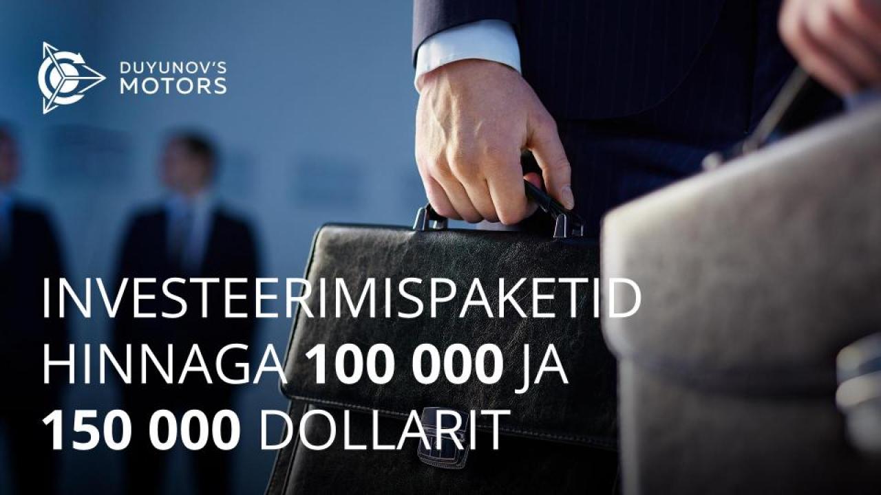 Projektikontol on saadaval uued 100 000 ja 150 000 dollarised investeerimispaketid