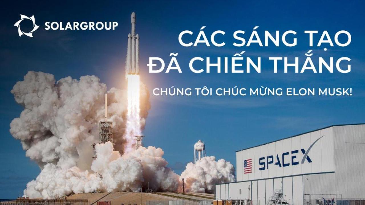 Các sáng tạo đã chiến thắng: SOLARGROUP chúc mừng Elon Musk!