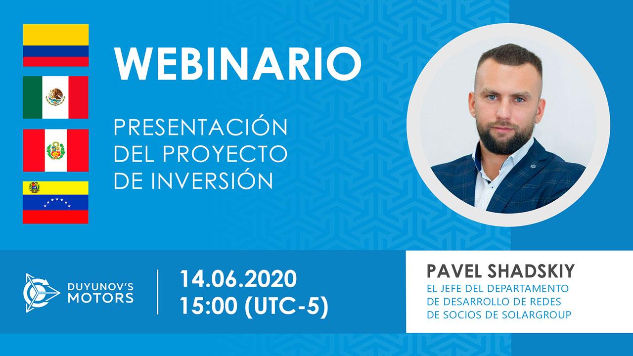 Latinoamerica. Presentación del proyecto de inversión "Motores de Duyunov"