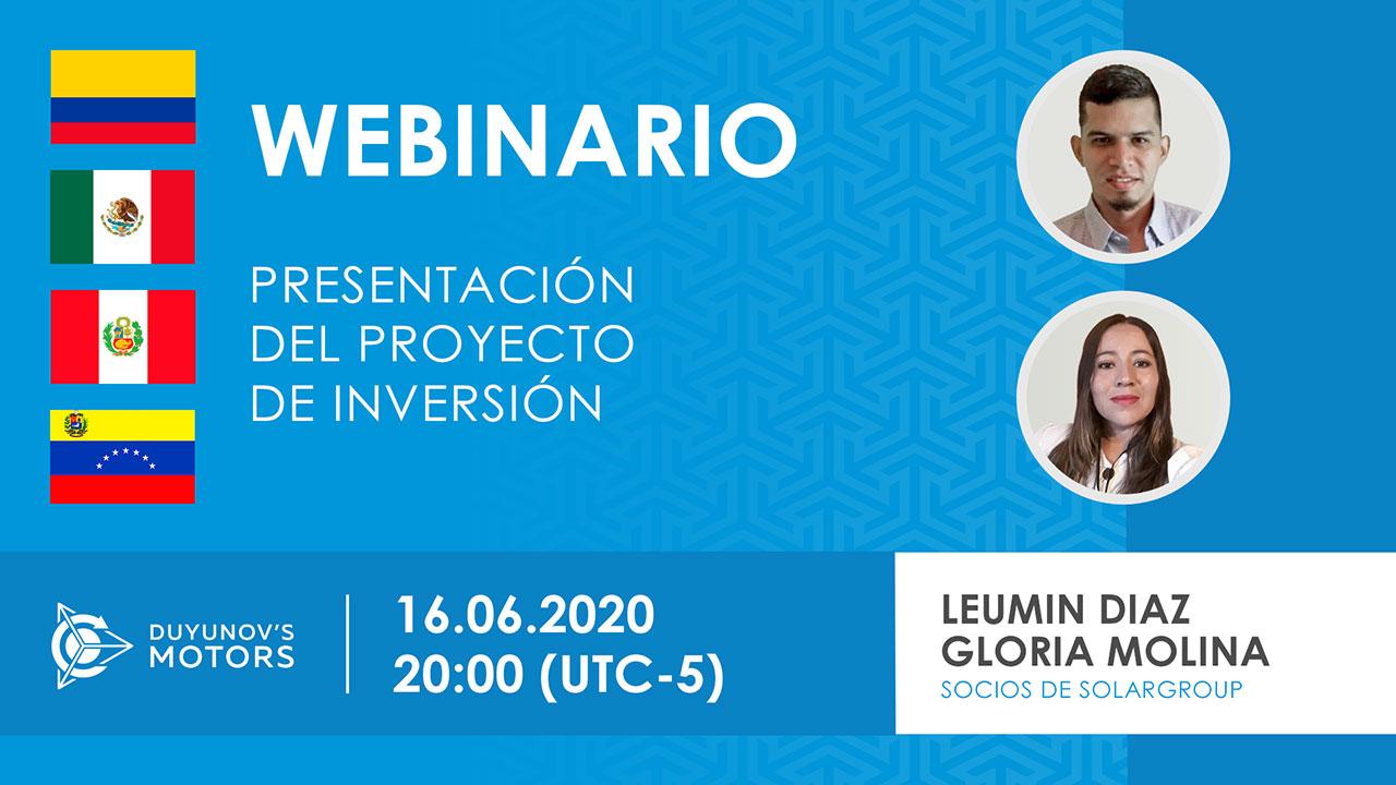 Latinoamerica. Presentación del proyecto de inversión "Motores de Duyunov"