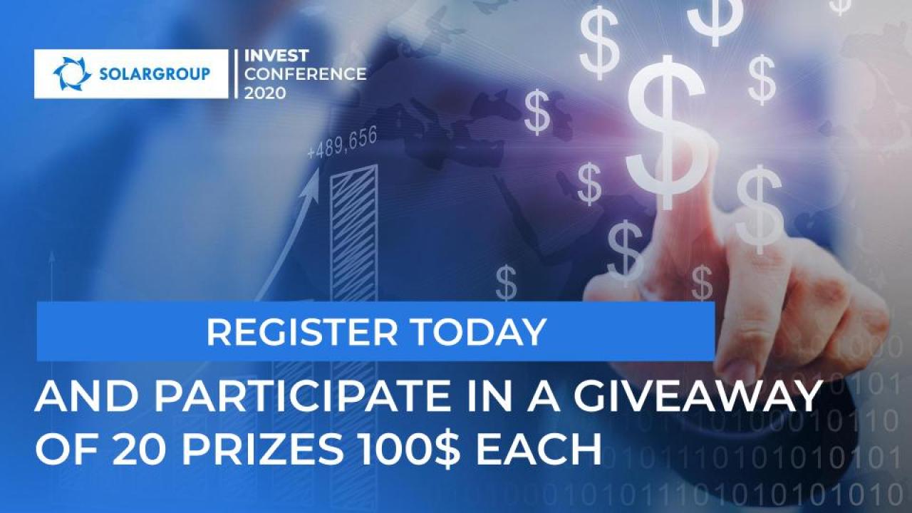 Register for SOLARGROUP INVEST CONFERENCE 2020 today to participate in a cash prize giveaway