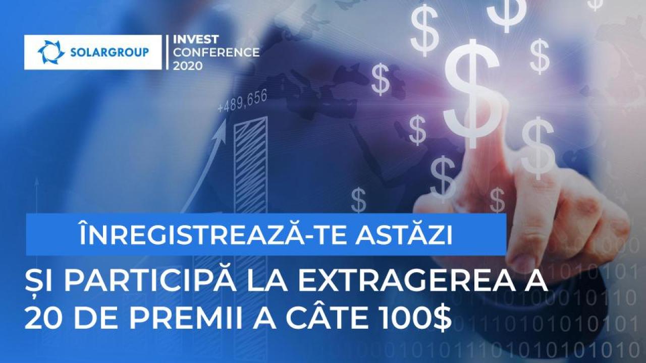 Înregistrați-vă la SOLARGROUP INVEST CONFERENCE 2020 astăzi ca să participați la extragerea premiilor în bani