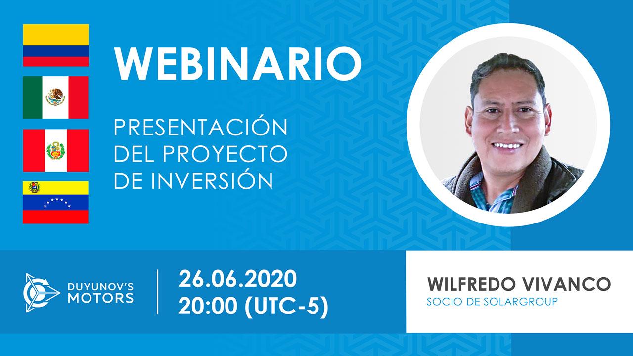 Latinoamerica. Presentación del proyecto de inversión "Motores de Duyunov"