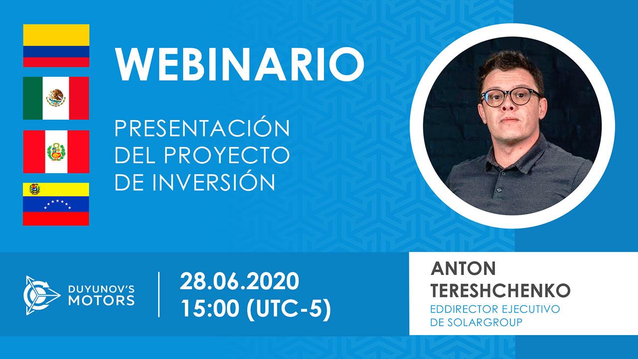 Latinoamerica. Presentación del proyecto de inversión "Motores de Duyunov"