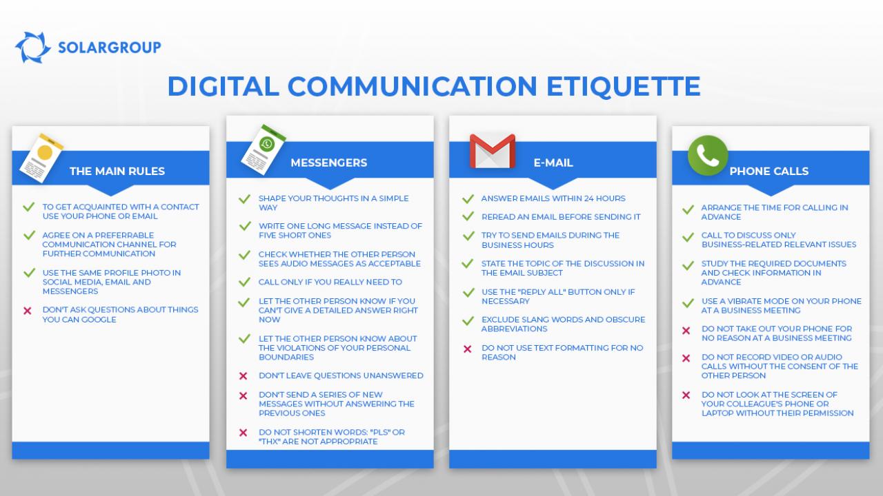 Digital Communication Etiquette