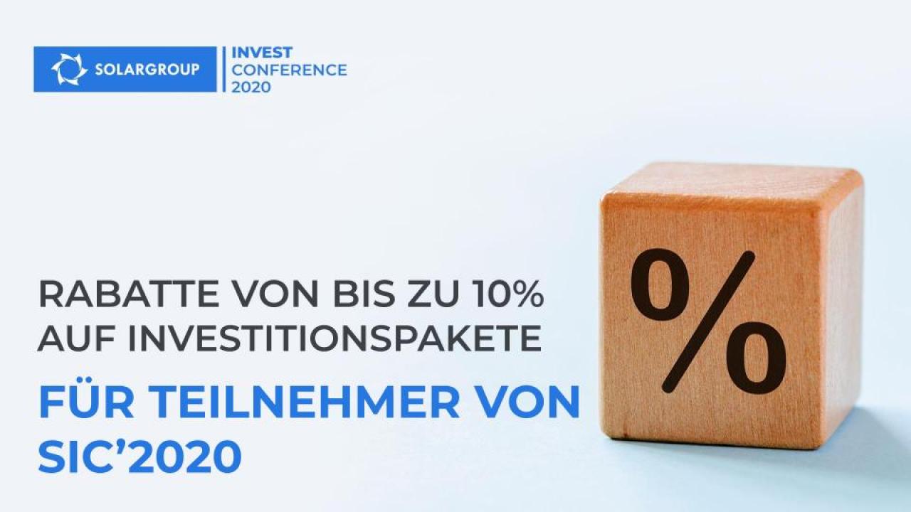 Für SIC-2020 angemeldet? Erhalten Sie bis zu 10% Rabatt auf Investmentanteile!