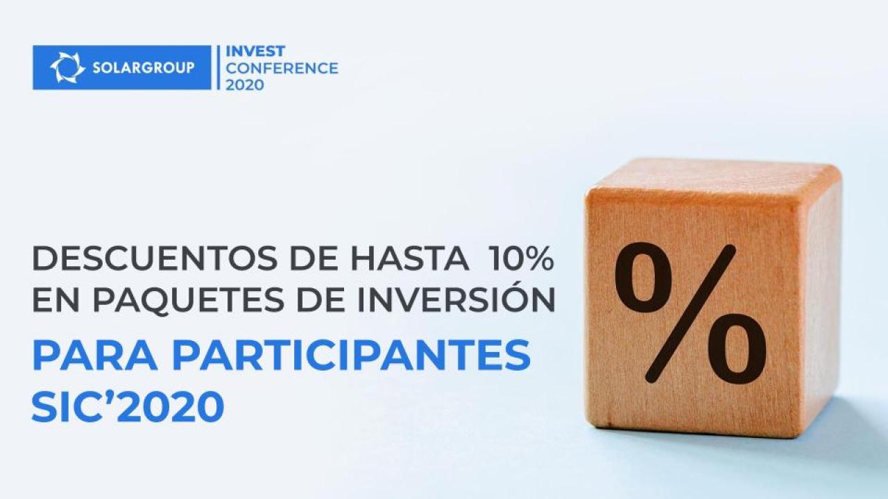 ¿Se registró en la SIC-2020? ¡Obtenga un descuento de hasta 10% en las participaciones de inversión!