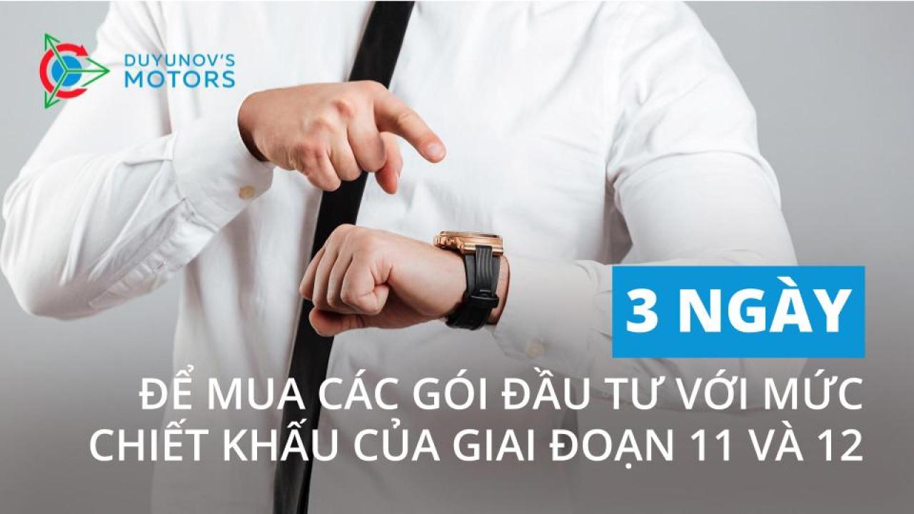 Chúng tôi đang mở rộng cơ hội mua các gói đầu tư có lợi — trong 3 ngày