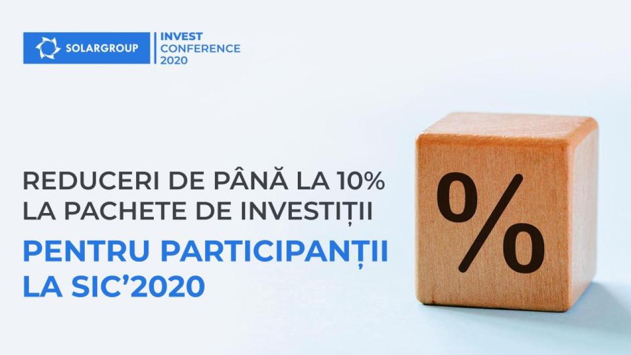 V-ați înregistrat la SIC-2020? Primiți o reducere de până la 10% la cote de investiție!