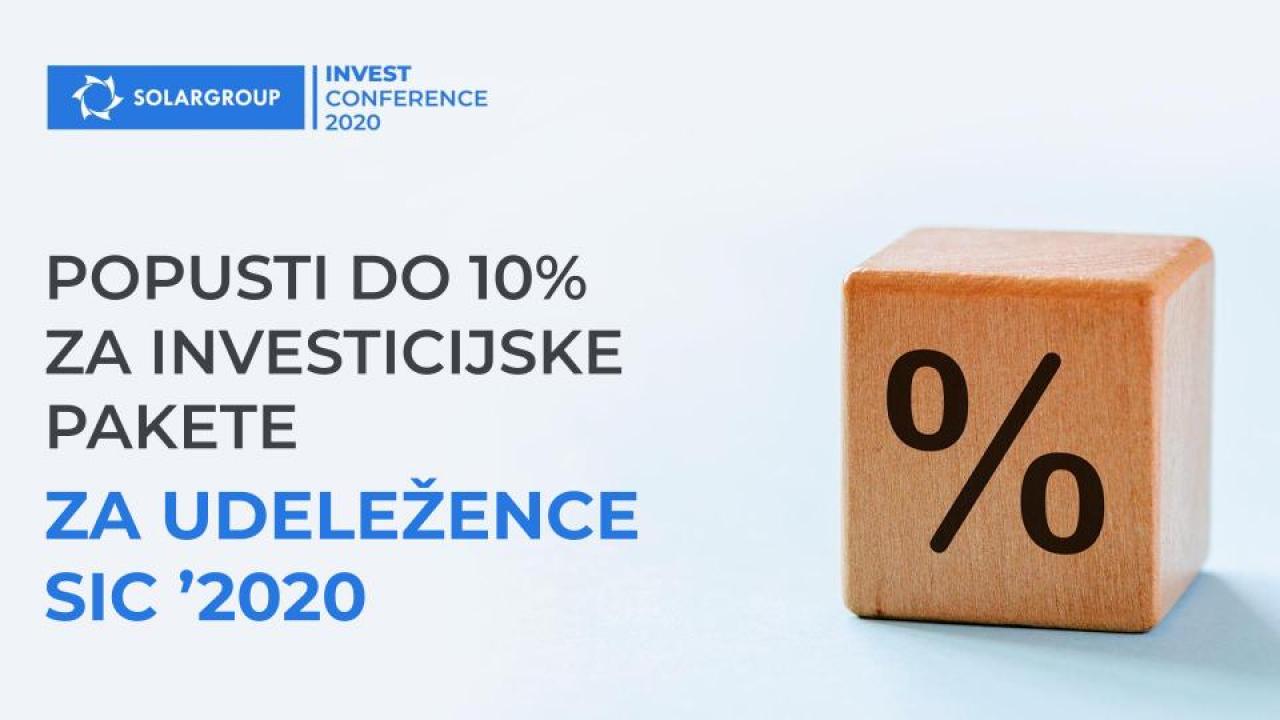 Ali ste prijavljeni za konferenco SIC-2020? Pridobite do 10% popusta na naložbene deleže!