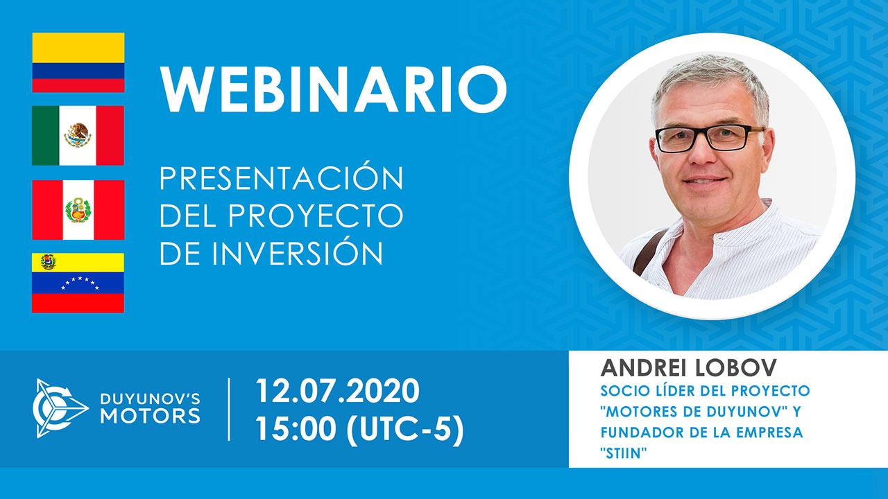 Latinoamerica. Presentación del proyecto de inversión "Motores de Duyunov"