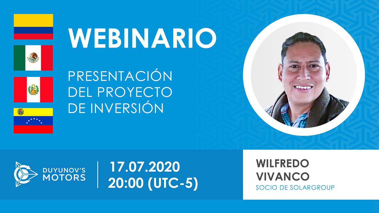 Latinoamerica. Presentación del proyecto de inversión "Motores de Duyunov"