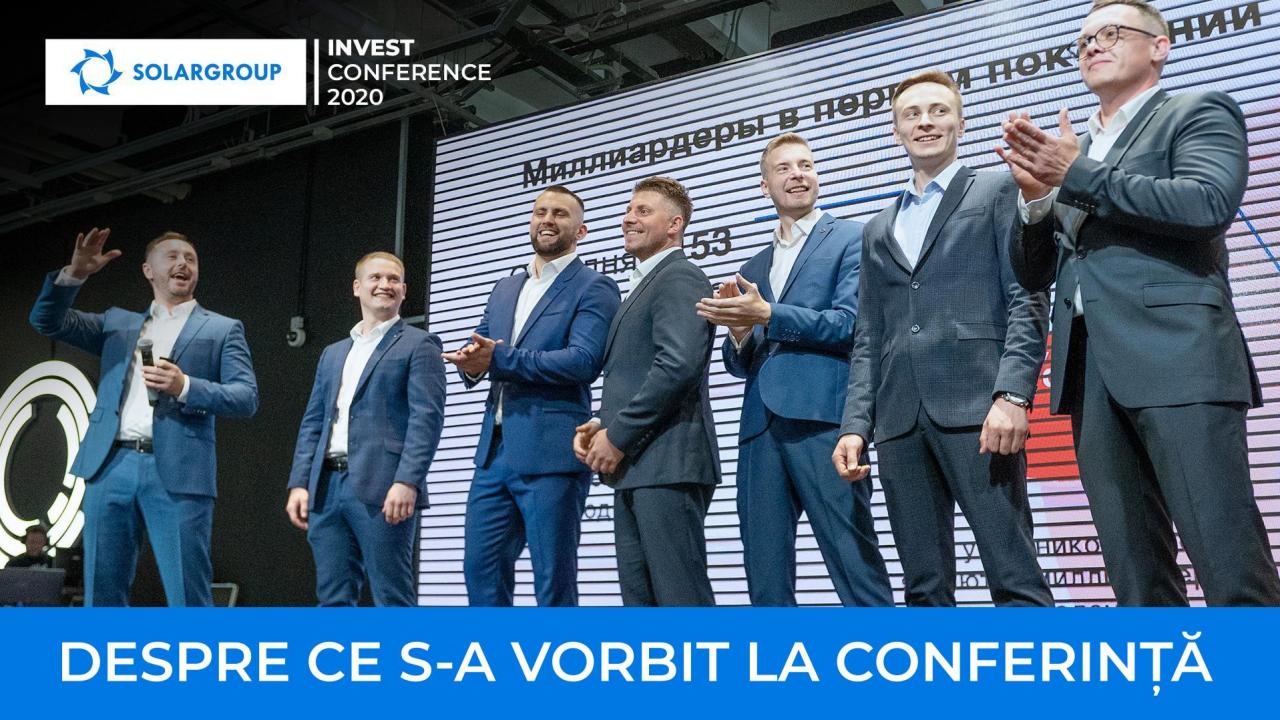 SOLARGROUP INVEST CONFERENCE 2020: despre ce s-a vorbit la conferința on-line