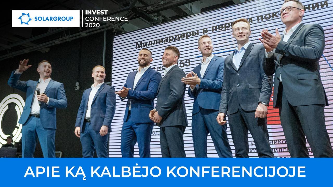 SOLARGROUP INVEST CONFERENCE 2020: apie ką kalbėjo internetinėje konferencijoje