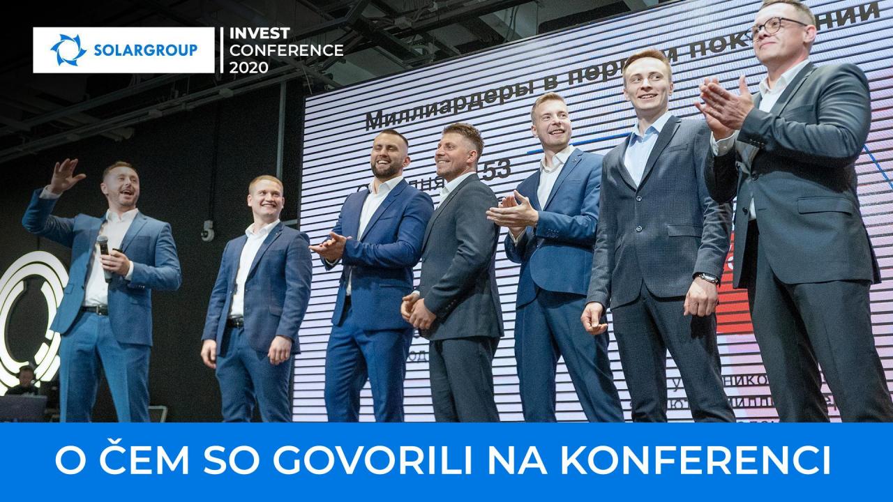 SOLARGROUP INVEST CONFERENCE 2020: o čem so govorili na spletni konferenci