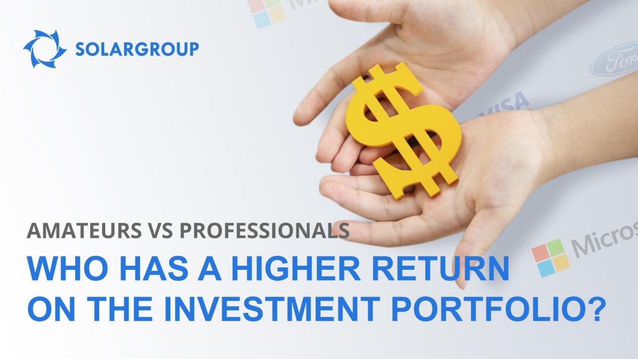 Amateur investors have beaten professionals on portfolio returns