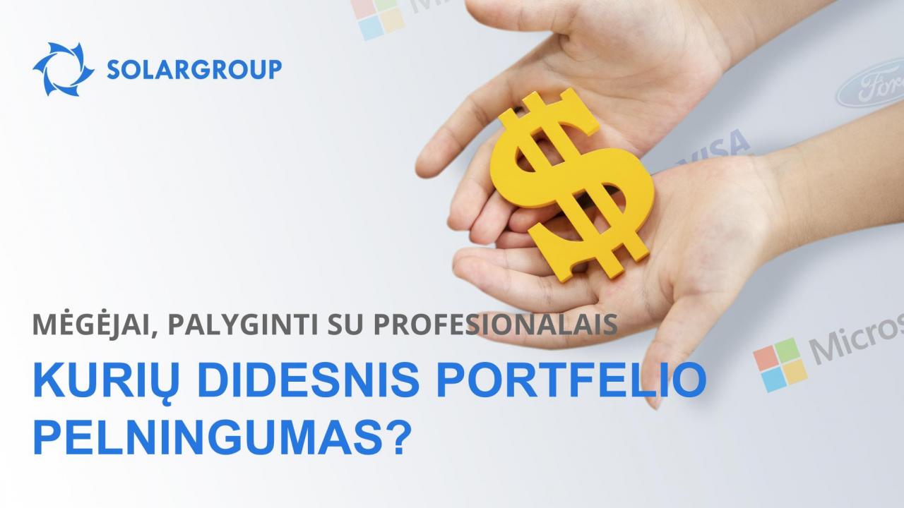 Investuotojai mėgėjai pagal portfelių pelningumą aplenkė profesionalus