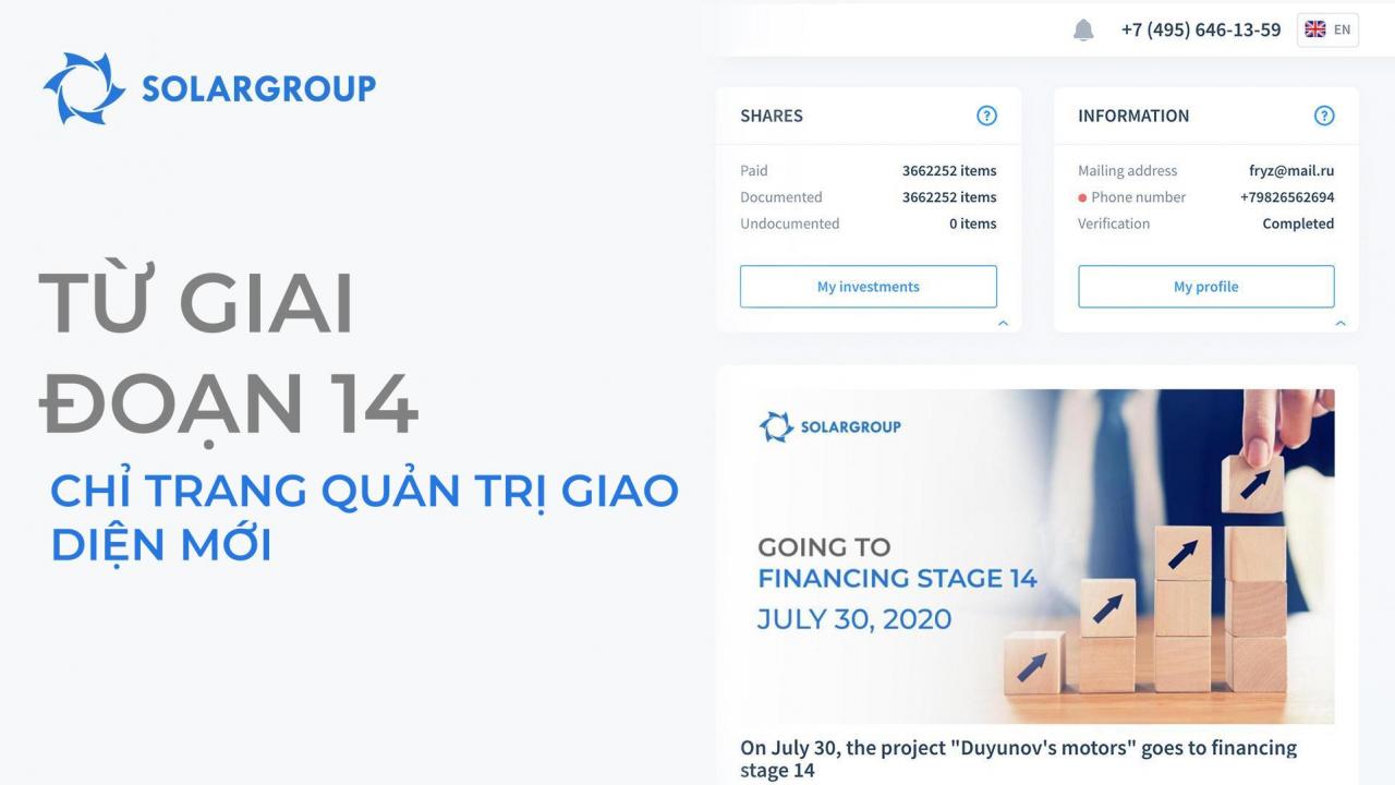 Trang quản trị giao diện mới ở giai đoạn mới